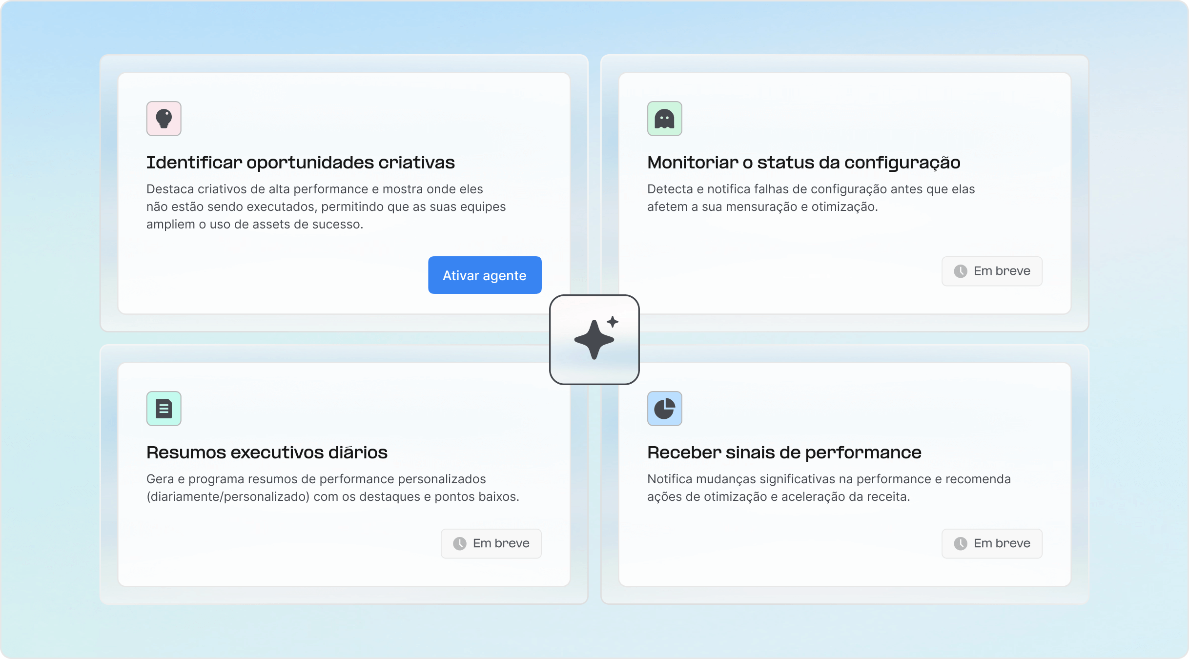 Vá além dos insights com os agentes de IA