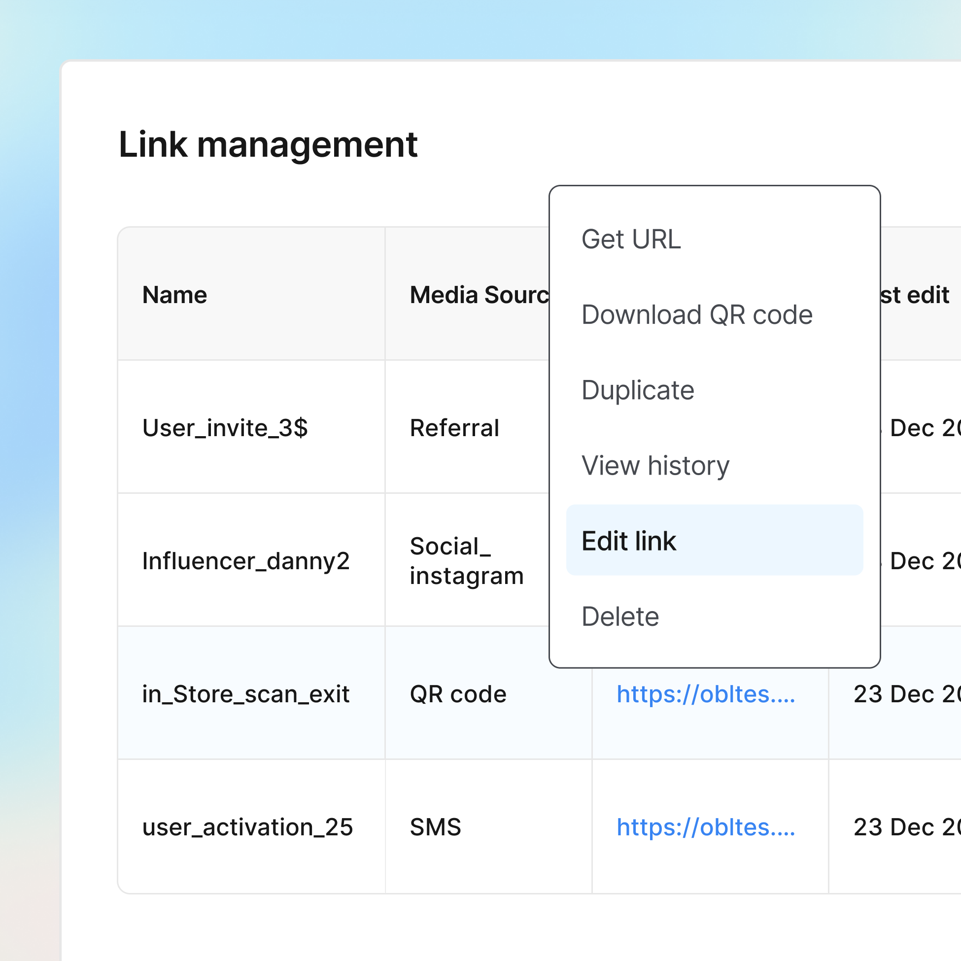 Centralize link operations
in one hub